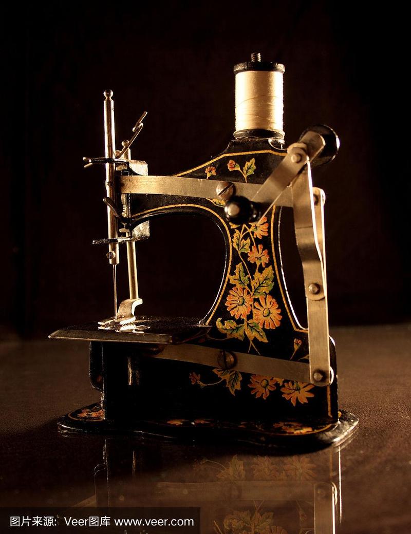 缝纫机,衣服,远古的,制造机器,金属